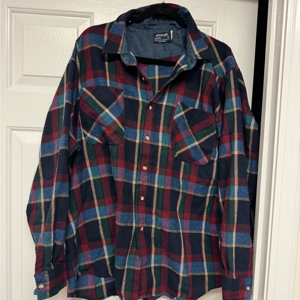 Vintage Wrangler big man wool flannel shirt